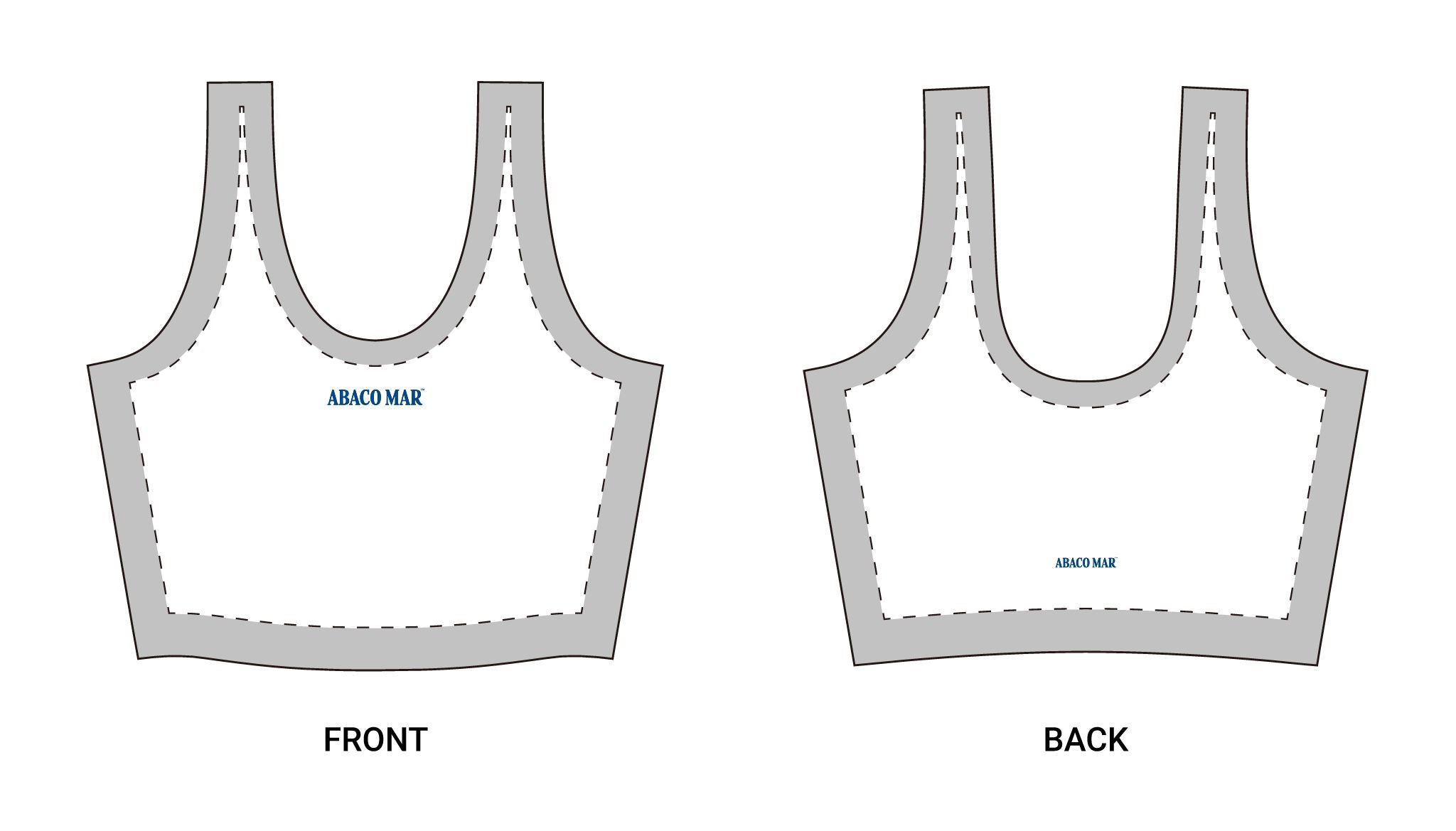 Women's Cropped Yoga Tank w/ Abaco Mar Logo